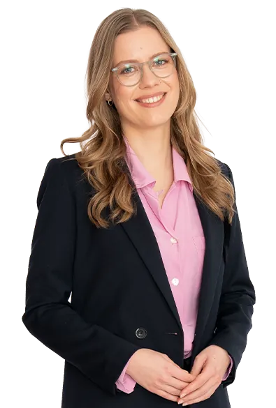 Portrait of Polina Yaroshchuk in business attire